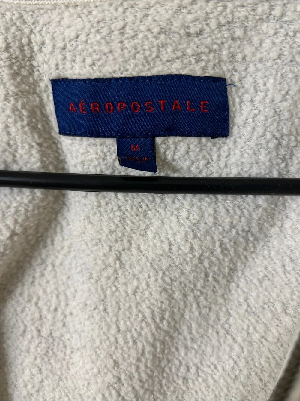 Y2K Aeropostale Gray Full Zip Graphic Hoodie East Coast 87 Size M- L112